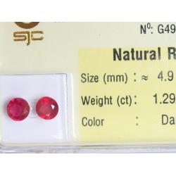 Bông tai đá quý ruby RBB1.29