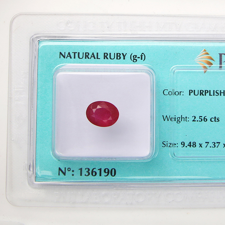 Viên đá quý phong thủy tự nhiên Ruby RBG2.56