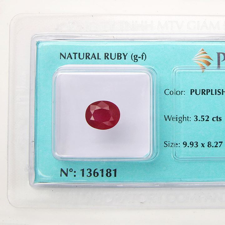 Viên đá quý phong thủy tự nhiên Ruby RBG3.52