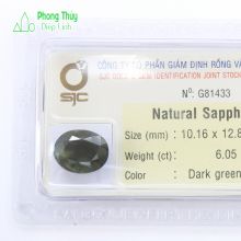 Viên đá sapphire xanh lá thiên nhiên SPKD6.05-G81433
