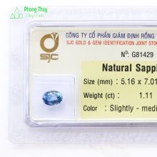 Viên đá sapphire xanh thiên nhiên SPKD1.11-G81429