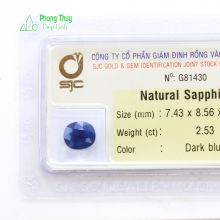 Viên đá sapphire xanh thiên nhiên SPKD2.53-G81430