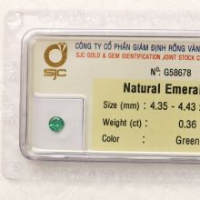 Đá emerald ngọc lục bảo 4.5mm NLB0.36