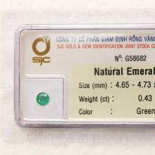 Đá emerald ngọc lục bảo 4.7mm NLB0.43