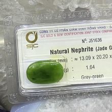 Viên đá ngọc bích nephrite kiểm định J51636