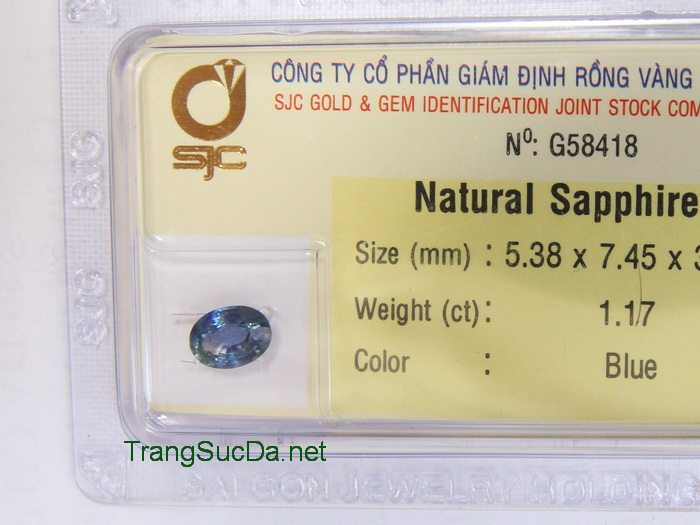Da sapphire xanh bien Da sapphire xanh bien