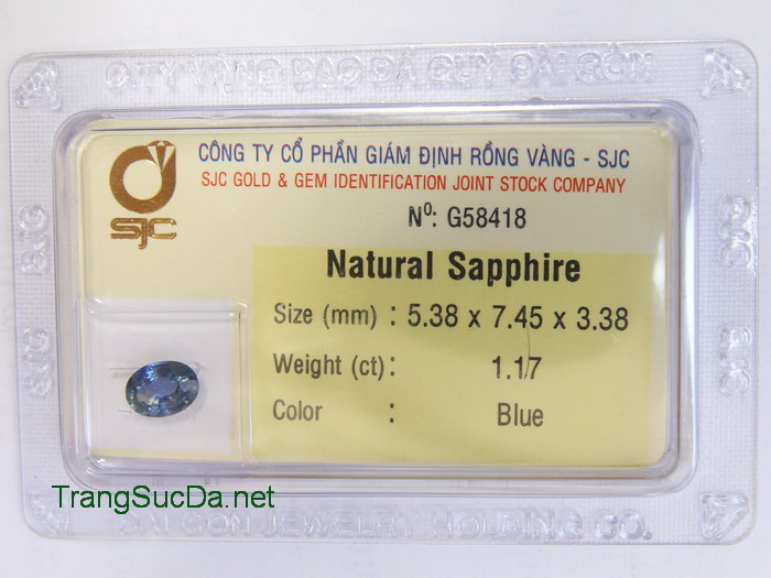Da sapphire xanh bien Da sapphire xanh bien