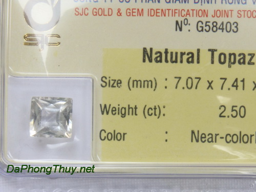 Da phong thuy topaz trang