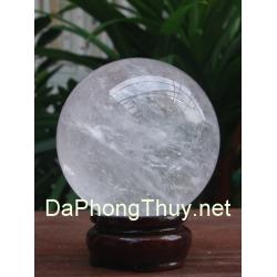 Quả cầu thạch anh trắng phong thủy TRC07.3b