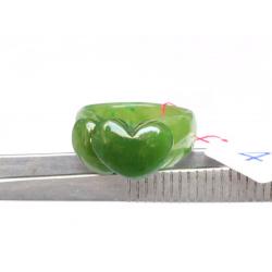 Nhẫn ngọc bích nephrite trái tim DNBN04