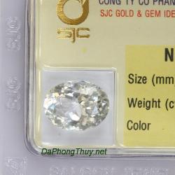 Viên đá phong thuỷ topaz trắng paz7.25