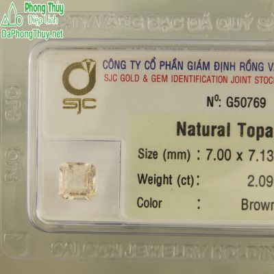 Đá phong thủy topaz nâu PAZ2.09