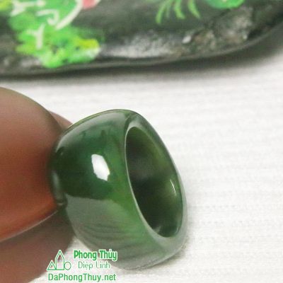 Nhẫn ngọc bích nephrite jade NBNK10-18.1