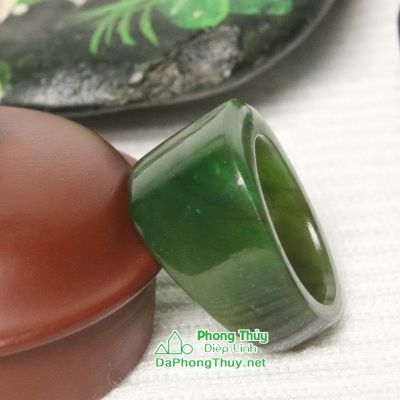 Nhẫn ngọc bích nephrite jade NBNK21-18.5