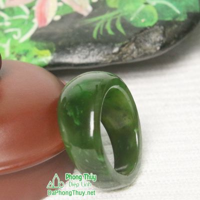 Nhẫn ngọc bích nephrite jade NBNK4-18.6