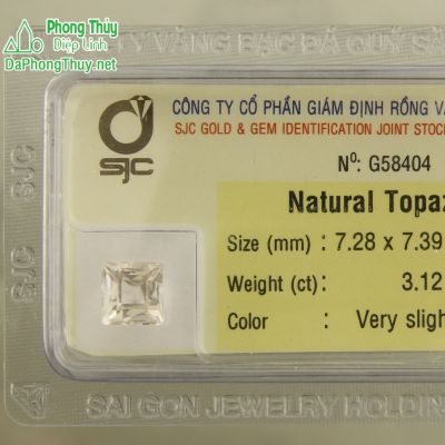 Viên đá phong thuỷ topaz nâu paz3.12 