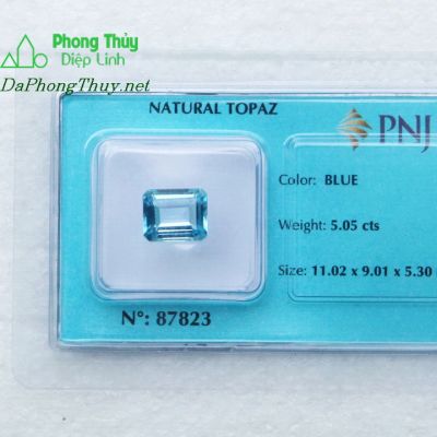 Viên đá topaz xanh hoàng ngọc PAZ5.05