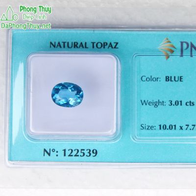 Viên đá topaz xanh hoàng ngọc PAZ3.01