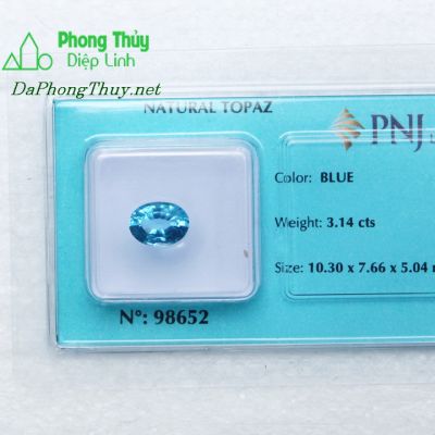 Viên đá topaz xanh hoàng ngọc PAZ3.14