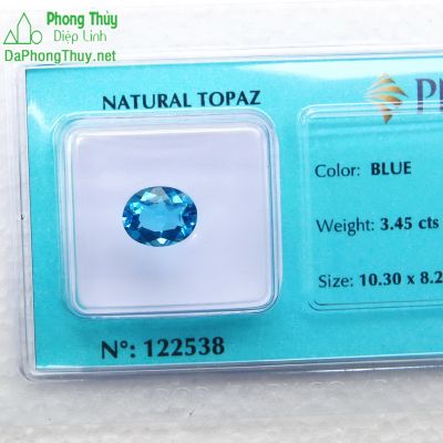 Viên đá topaz xanh hoàng ngọc PAZ3.45