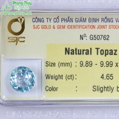 Viên đá topaz xanh hoàng ngọc PAZ4.65