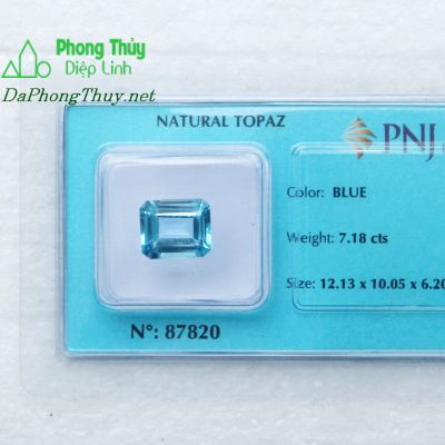 Viên đá topaz xanh hoàng ngọc PAZ7.18