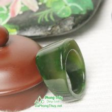 Nhẫn ngọc bích nephrite jade NBNK14-18.2