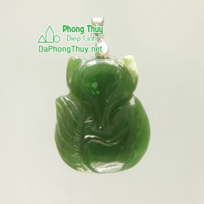 Hồ Ly đá phong thuỷ ngọc bích NBLY3