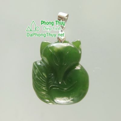 Hồ Ly đá phong thuỷ ngọc bích NBLY6