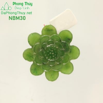 Mặt ngọc bích hoa sen NBM30