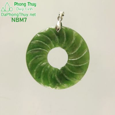 Mặt ngọc bích vòng xoắn may mắn NBM7