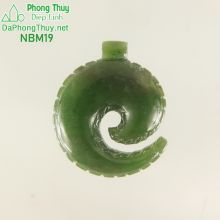 Mặt ngọc bích nephrite jade NBM19