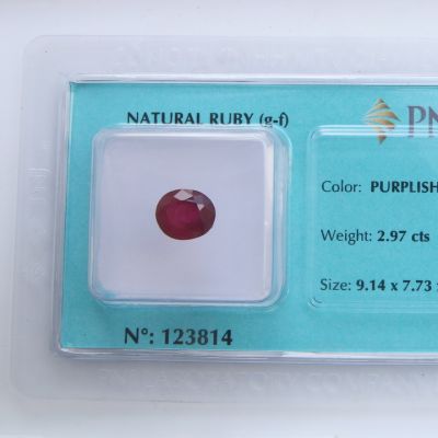 Viên đá quý phong thủy tự nhiên Ruby RBG2.97a