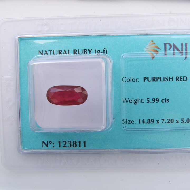 Viên đá quý phong thủy tự nhiên Ruby RBG5.99