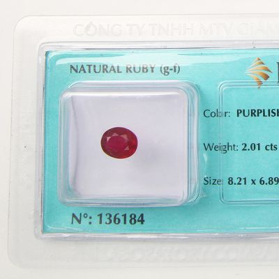 Viên đá quý phong thủy tự nhiên Ruby RBG2.01