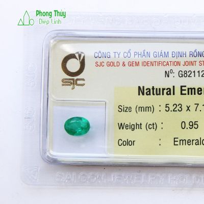 Viên đá emeral ngọc lục bảo thiên nhiên NLB0.95