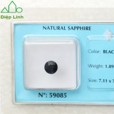 Đá sapphire xanh đen ánh titan SPD1.89-59085