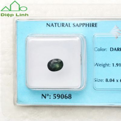 Viên đá sapphire xanh lá 59068-1.91