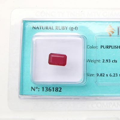 Viên đá quý phong thủy tự nhiên Ruby RBG2.93