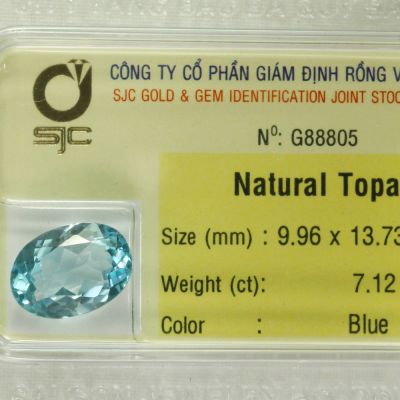 Viên đá topaz hoàng ngọc PAZ7,12