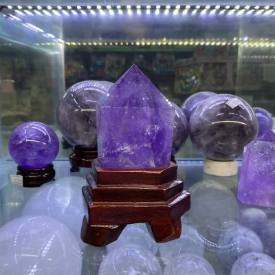 Khối Trụ Đá Phong Thủy Thạch Anh Tím Amethyst Thiên Nhiên TRU3