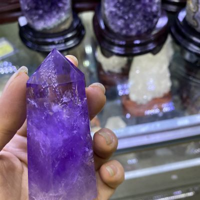 Khối Trụ Đá Phong Thủy Thạch Anh Tím Amethyst Thiên Nhiên TRU4