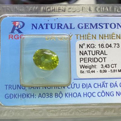 Viên đá peridot ngọc olivin 16.04.73