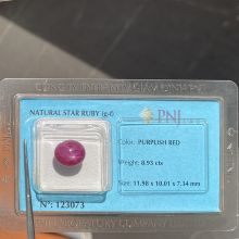 Viên đá ruby sao kiểm định tự nhiên RBS8.93