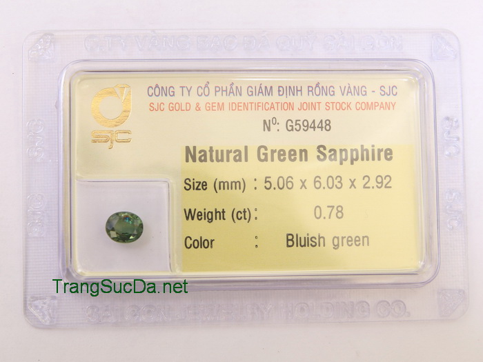 Da sapphire xanh la cay