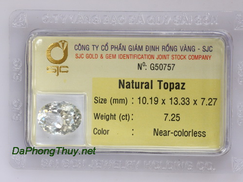 Vien da topaz trang